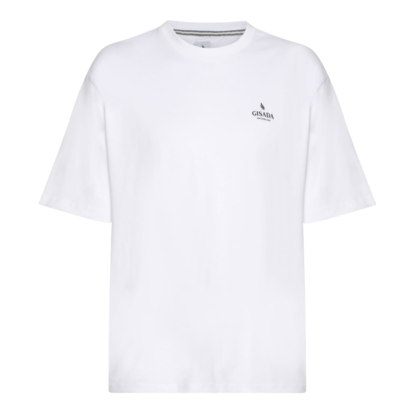 Regular Fit T-Shirt in Jersey Cotton with Small Silicon Logo - Gisada.com