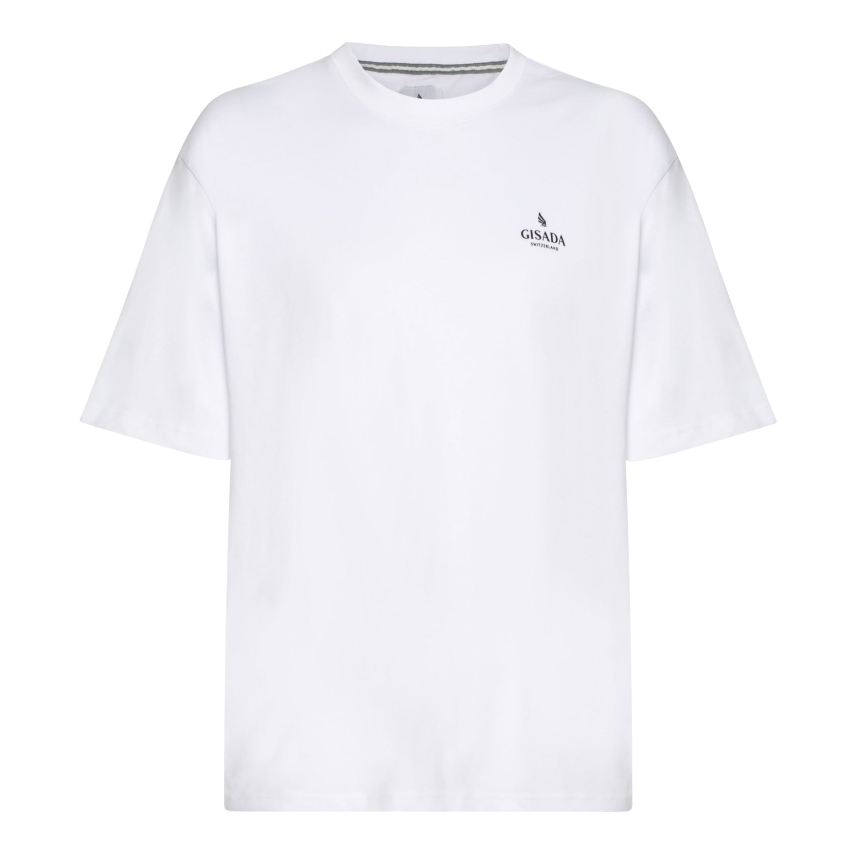 Regular Fit T-Shirt in Jersey Cotton with Small Silicon Logo - Gisada.com