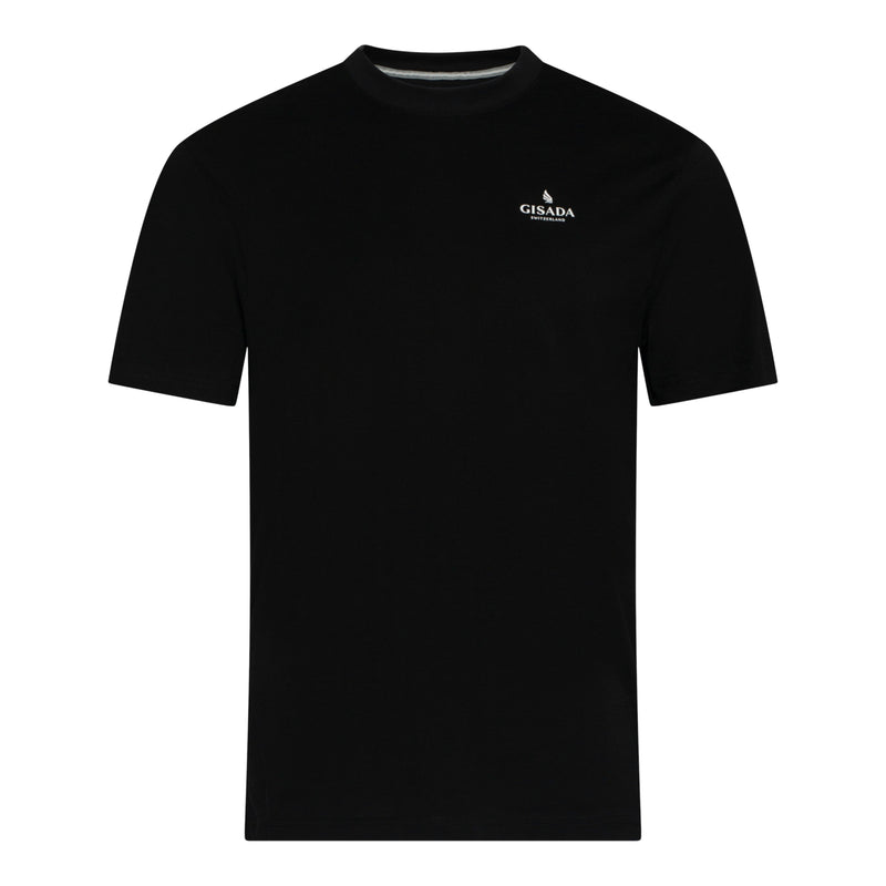 Regular Fit T-Shirt in Jersey Cotton with Small Silicon Logo - Gisada.com