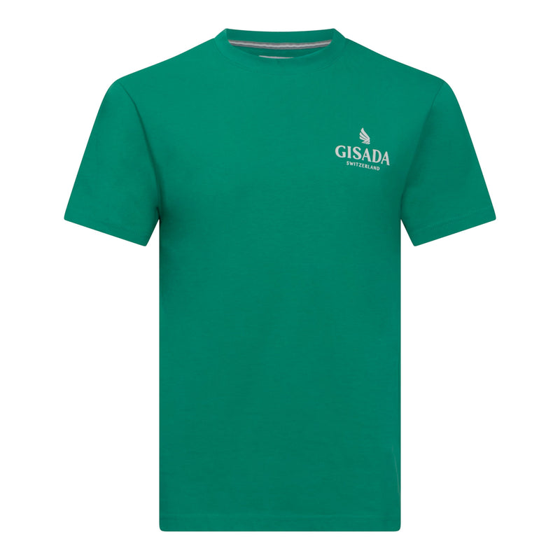 Regular Fit T-Shirt in Jersey Cotton with Small Silicon Logo - Gisada.com