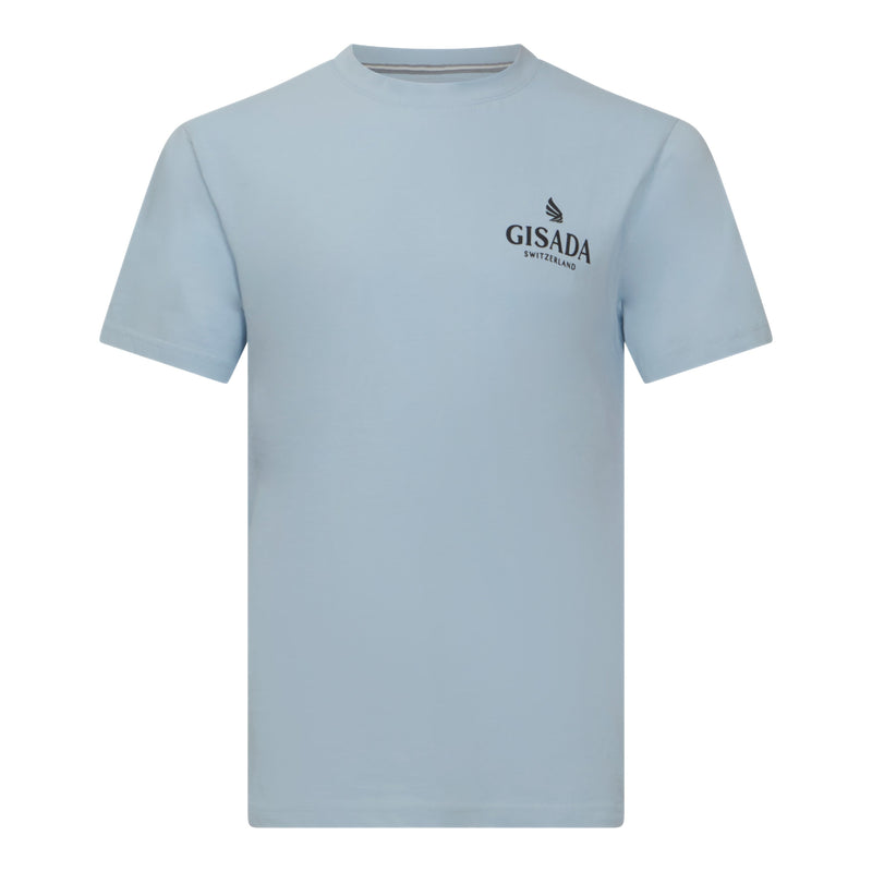 Regular Fit T-Shirt in Jersey Cotton with Small Silicon Logo - Gisada.com