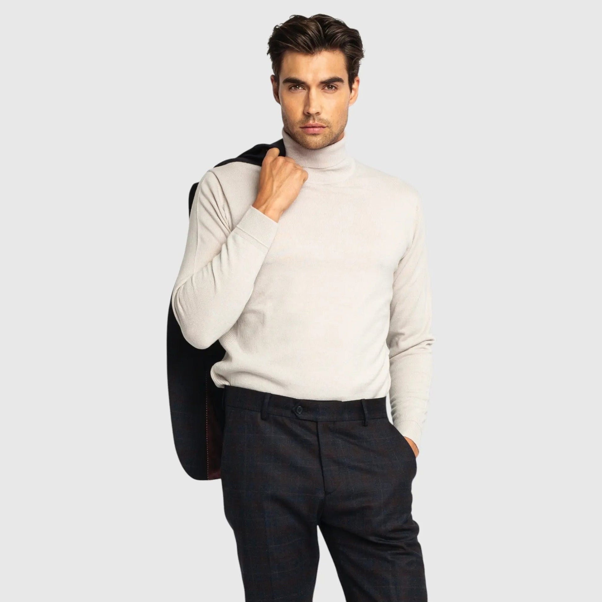 Regular Fit Turtleneck Pullover - Gisada.com