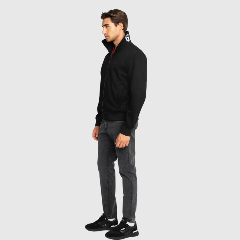 Regular Fit Windbreaker in Knit with Collar Print and Wing on Front - Gisada.com