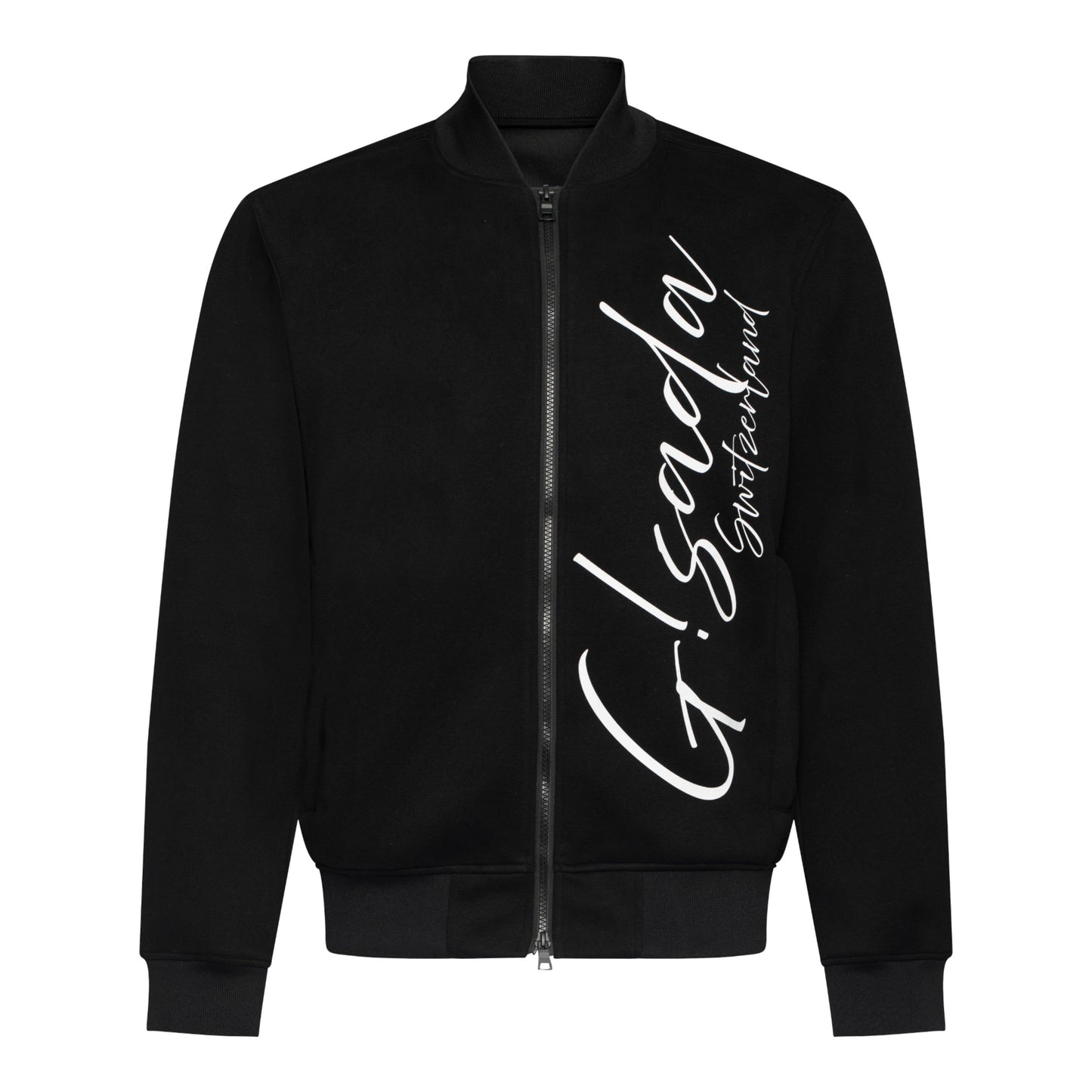 Regular Fit Windbreaker in Knit with Cursive Print - Gisada.com