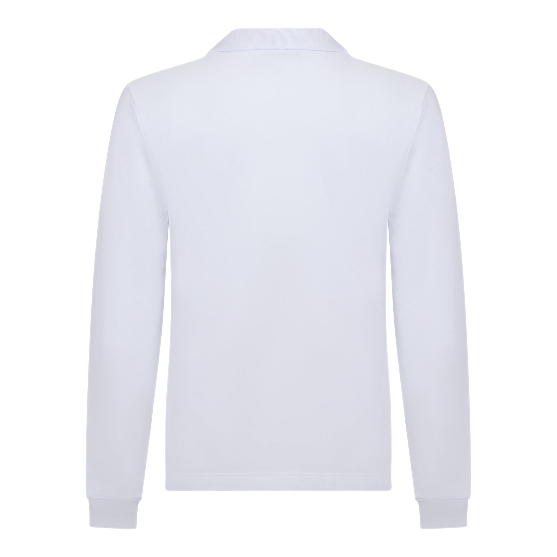 Regular Fit Zip - Up Polo in Luxe Interlock Piquet with Rubber Gisada Logo - Gisada.com
