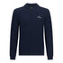 Regular Fit Zip - Up Polo in Luxe Interlock Piquet with Rubber Gisada Logo - Gisada.com