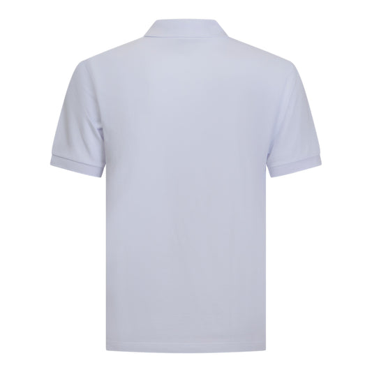 Regular Fit Zip - Up Polo in Luxe Interlock Piquet with Rubber Logo - Gisada.com
