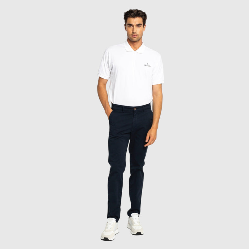 Regular Fit Zip - Up Polo in Luxe Interlock Piquet with Rubber Logo - Gisada.com