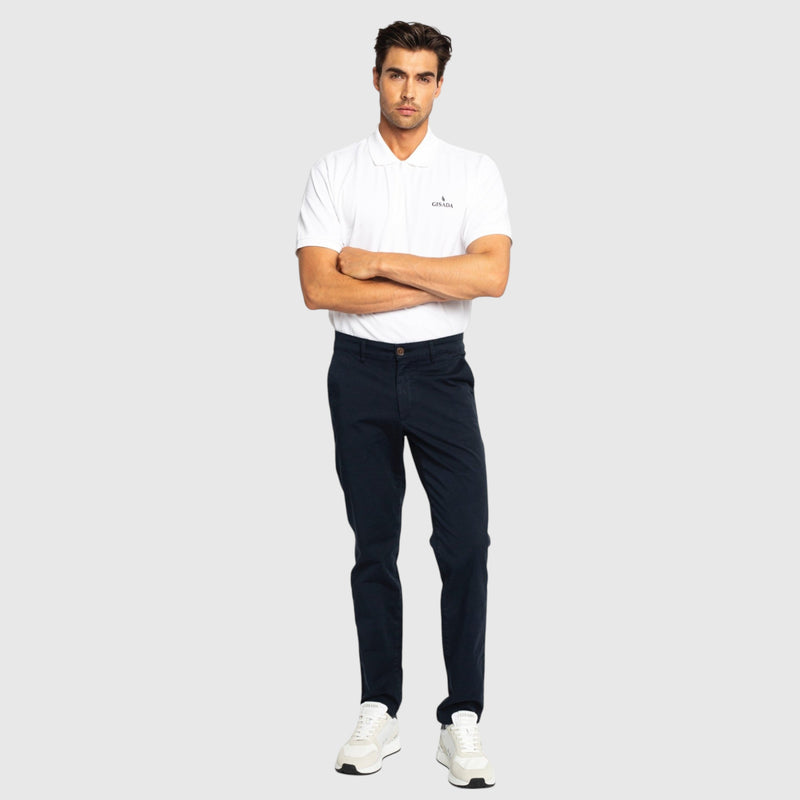 Regular Fit Zip - Up Polo in Luxe Interlock Piquet with Rubber Logo - Gisada.com