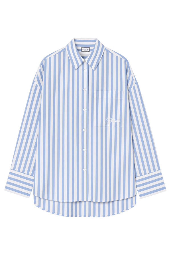 Silk Cotton Poplin Shirt - Gisada.com