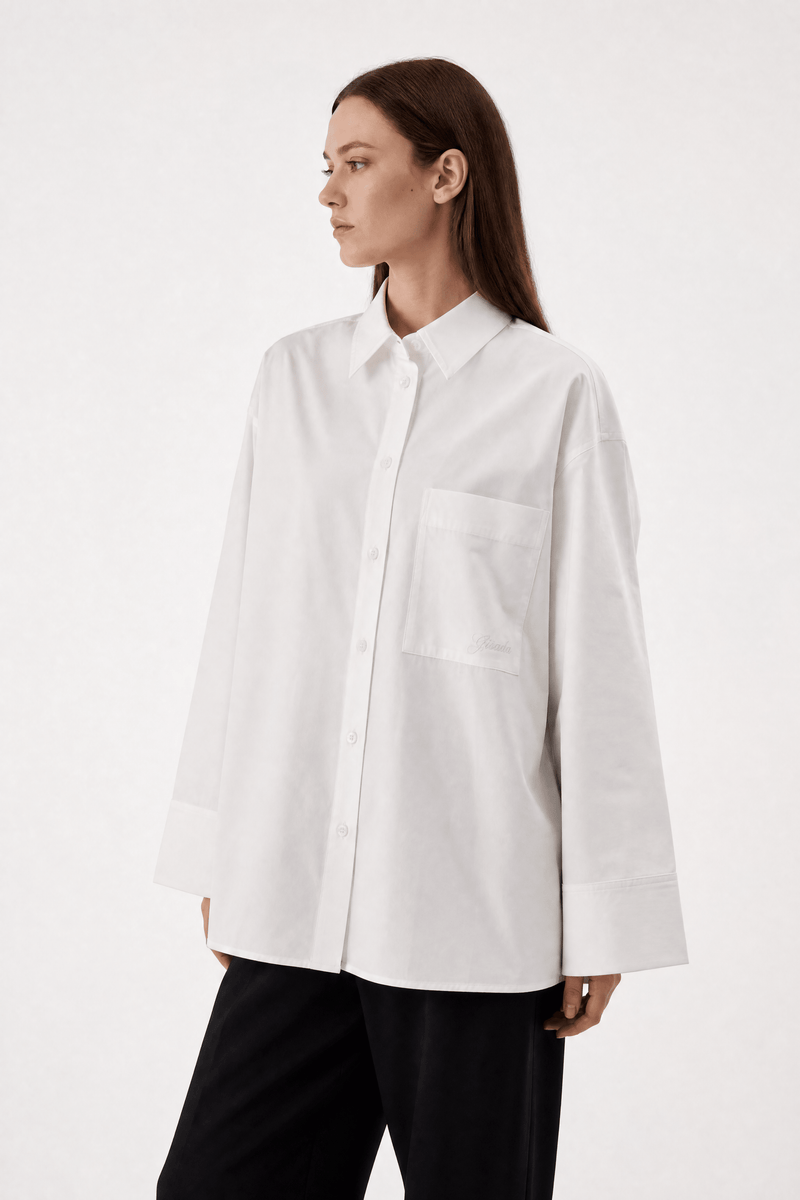 Silk Cotton Poplin Shirt - Gisada.com