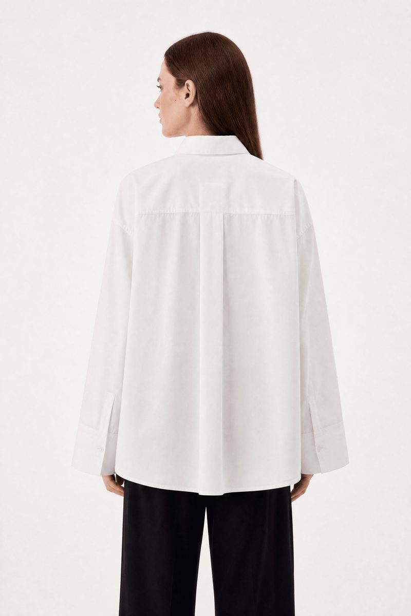 Silk Cotton Poplin Shirt - Gisada.com