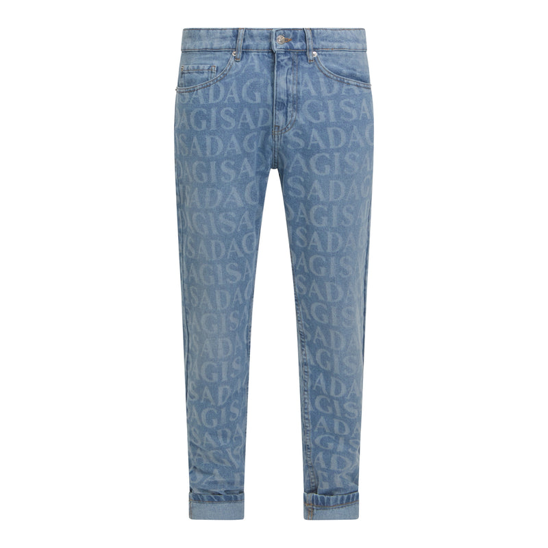 Slim Fit Denim Jean with Inside Bottom Label Laser ALL - Gisada.com