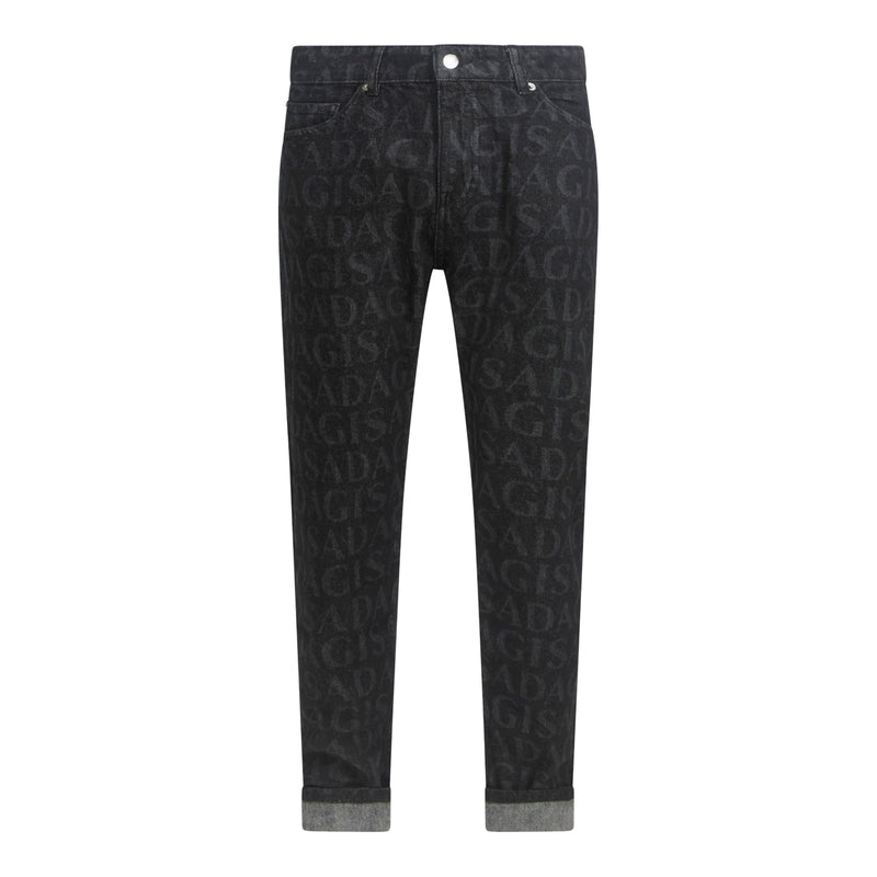 Slim Fit Denim Jean with Inside Bottom Label Laser ALL - Gisada.com