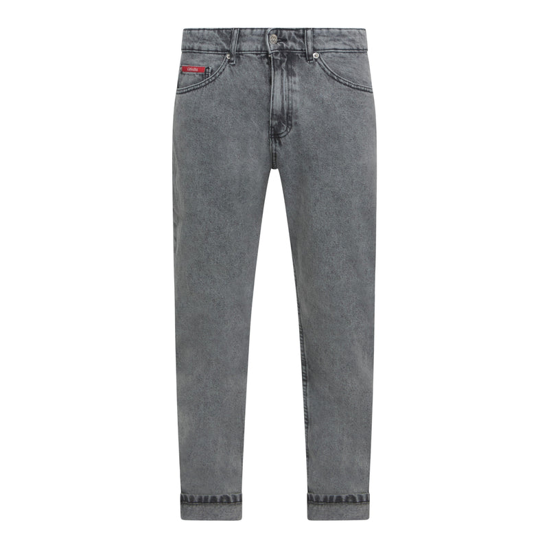 Slim Fit Denim Jean with Inside Bottom Label - Gisada.com