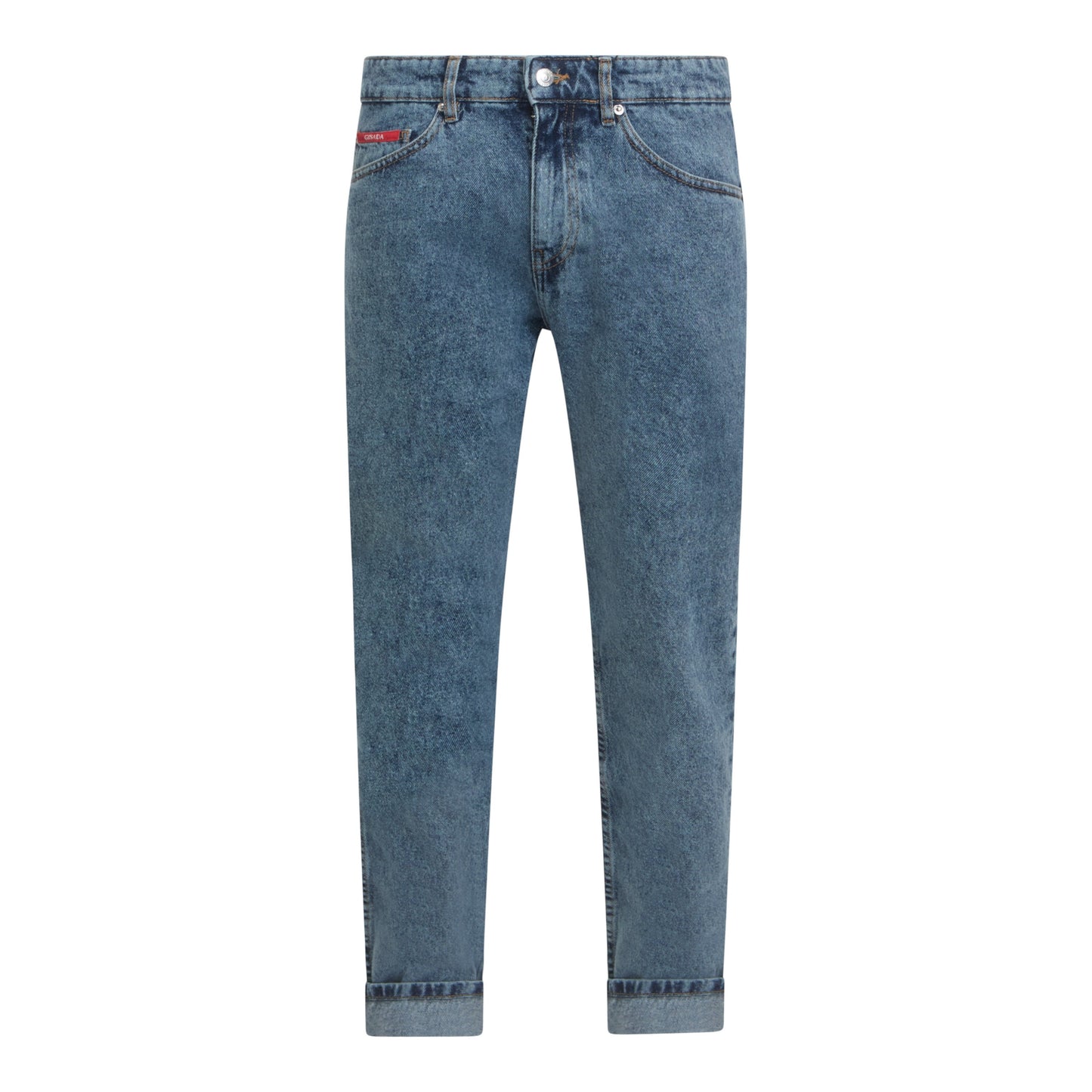 Slim Fit Denim Jean with Inside Bottom Label - Gisada.com