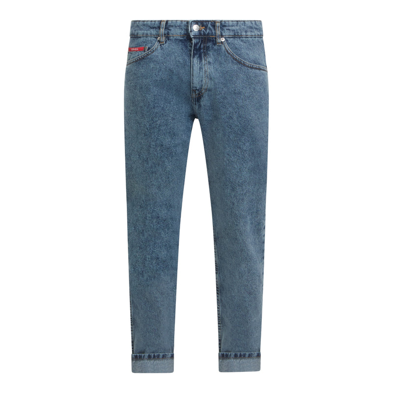Slim Fit Denim Jean with Inside Bottom Label - Gisada.com