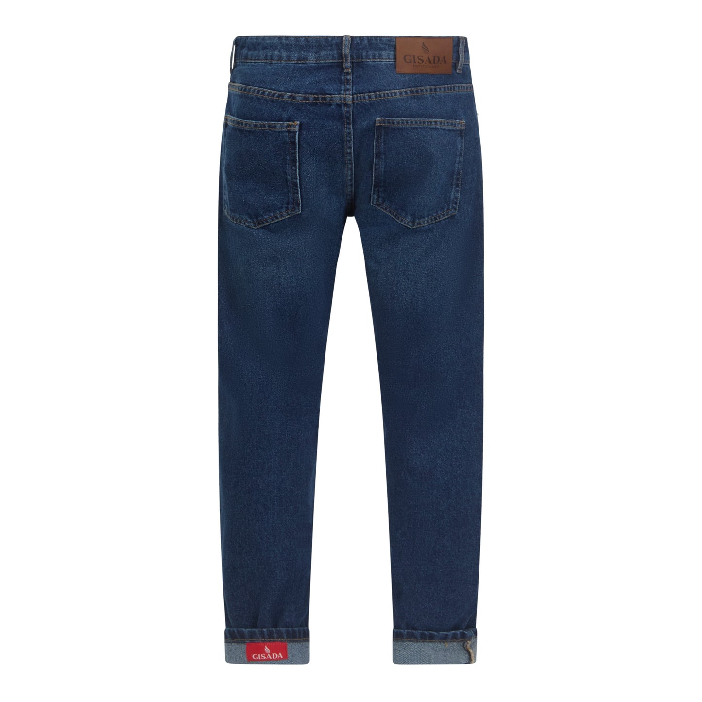 Slim Fit Denim Jean with Inside Bottom Label - Gisada.com