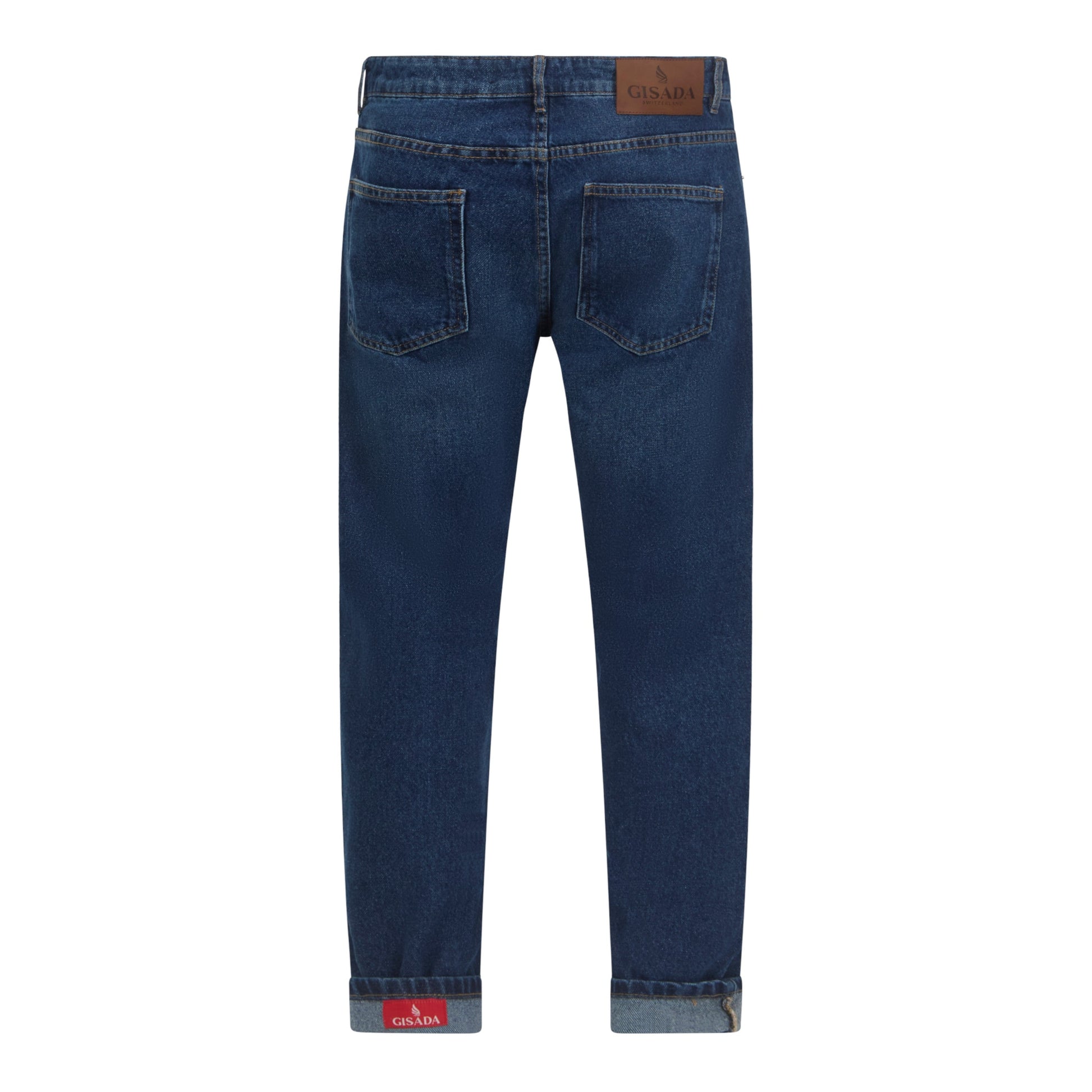 Slim Fit Denim Jean with Inside Bottom Label - Gisada.com