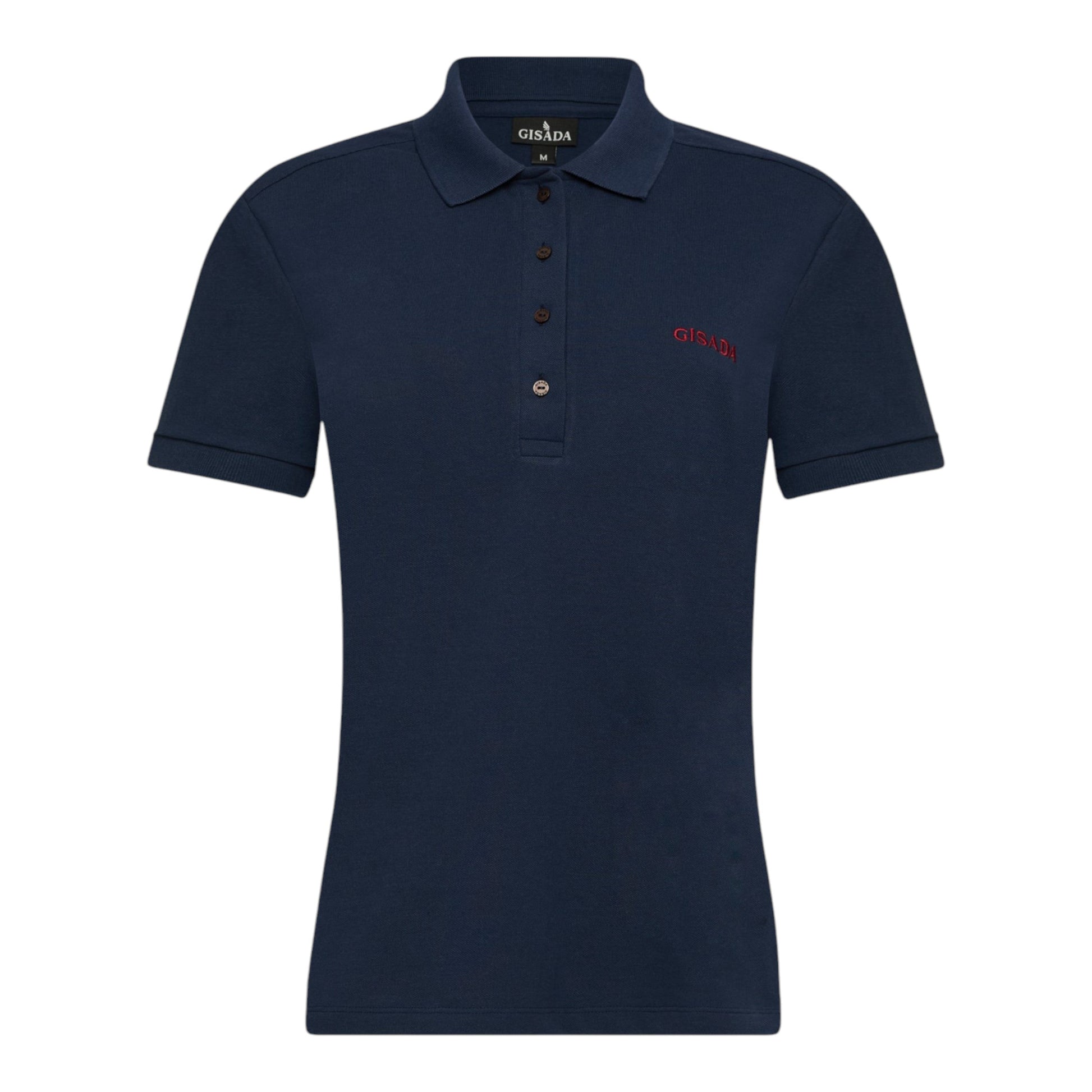 Slim Fit Short Sleeves Polo in Interlock Piquet with Embroidery Gisada Logo - Gisada.com