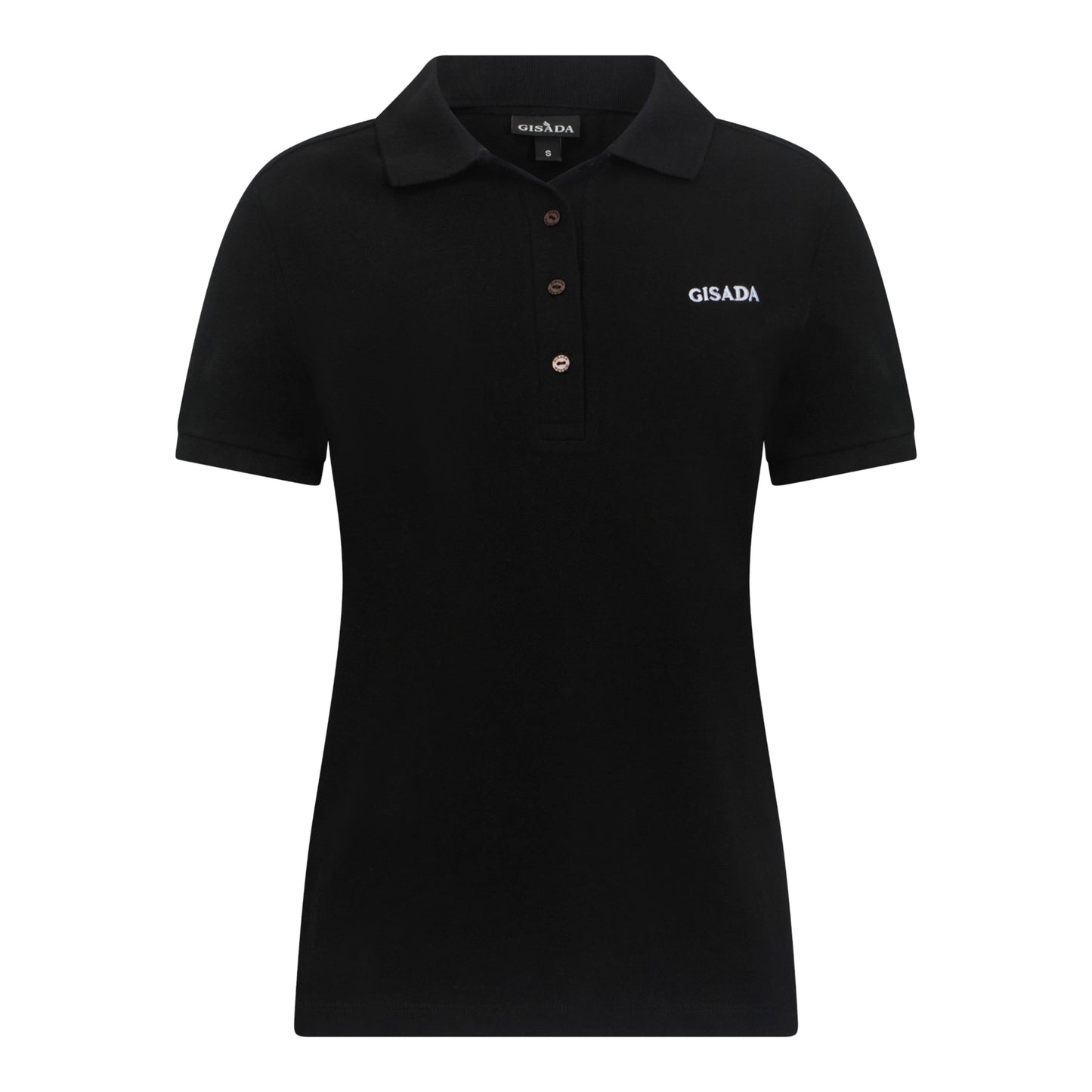 Slim Fit Short Sleeves Polo in Interlock Piquet with Embroidery Gisada Logo - Gisada.com