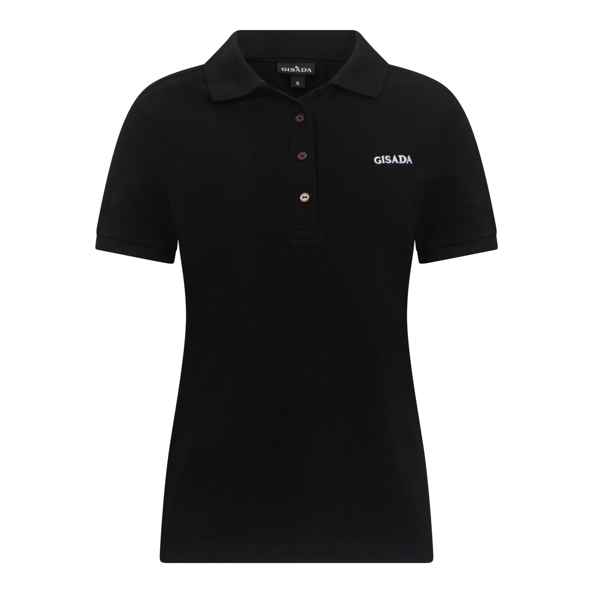 Slim Fit Short Sleeves Polo in Interlock Piquet with Embroidery Gisada Logo - Gisada.com