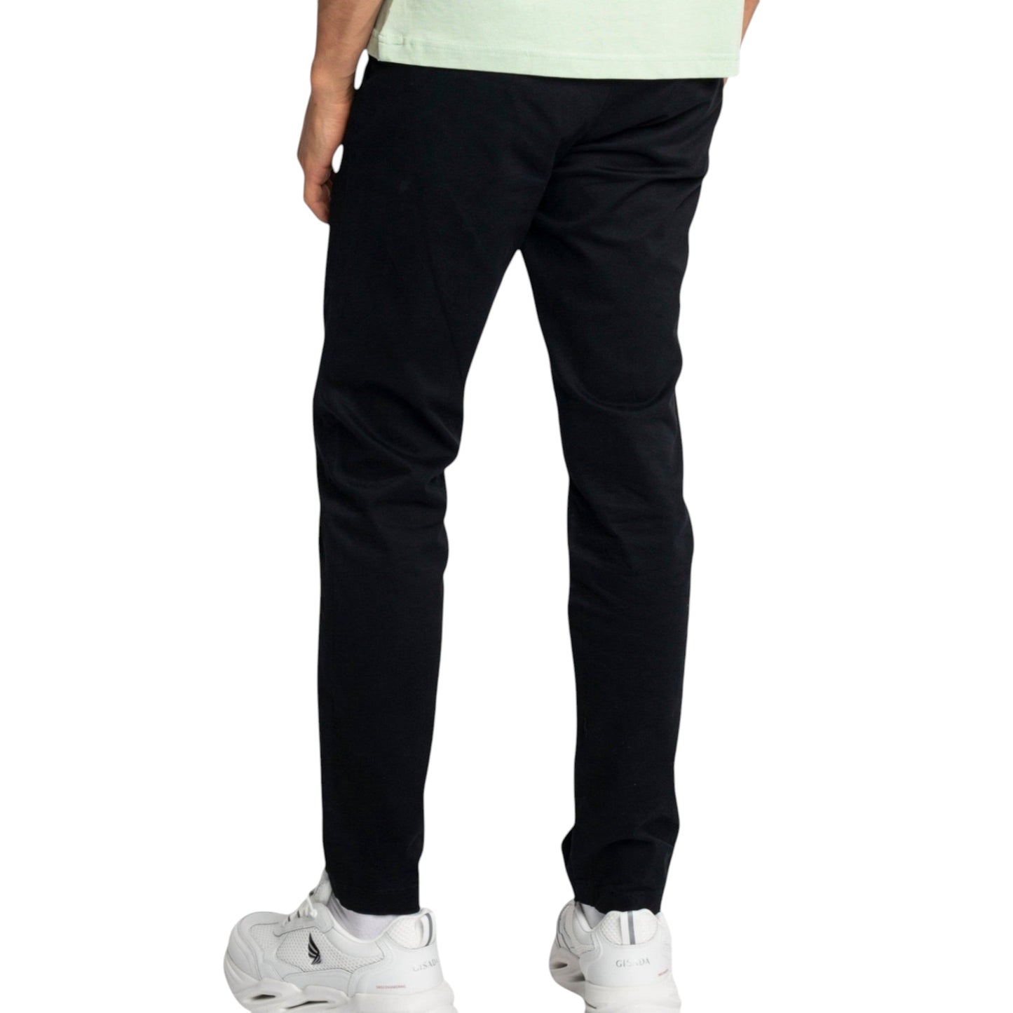 Straight Leg Chino with Mini Label on Back Pocket - Gisada.com