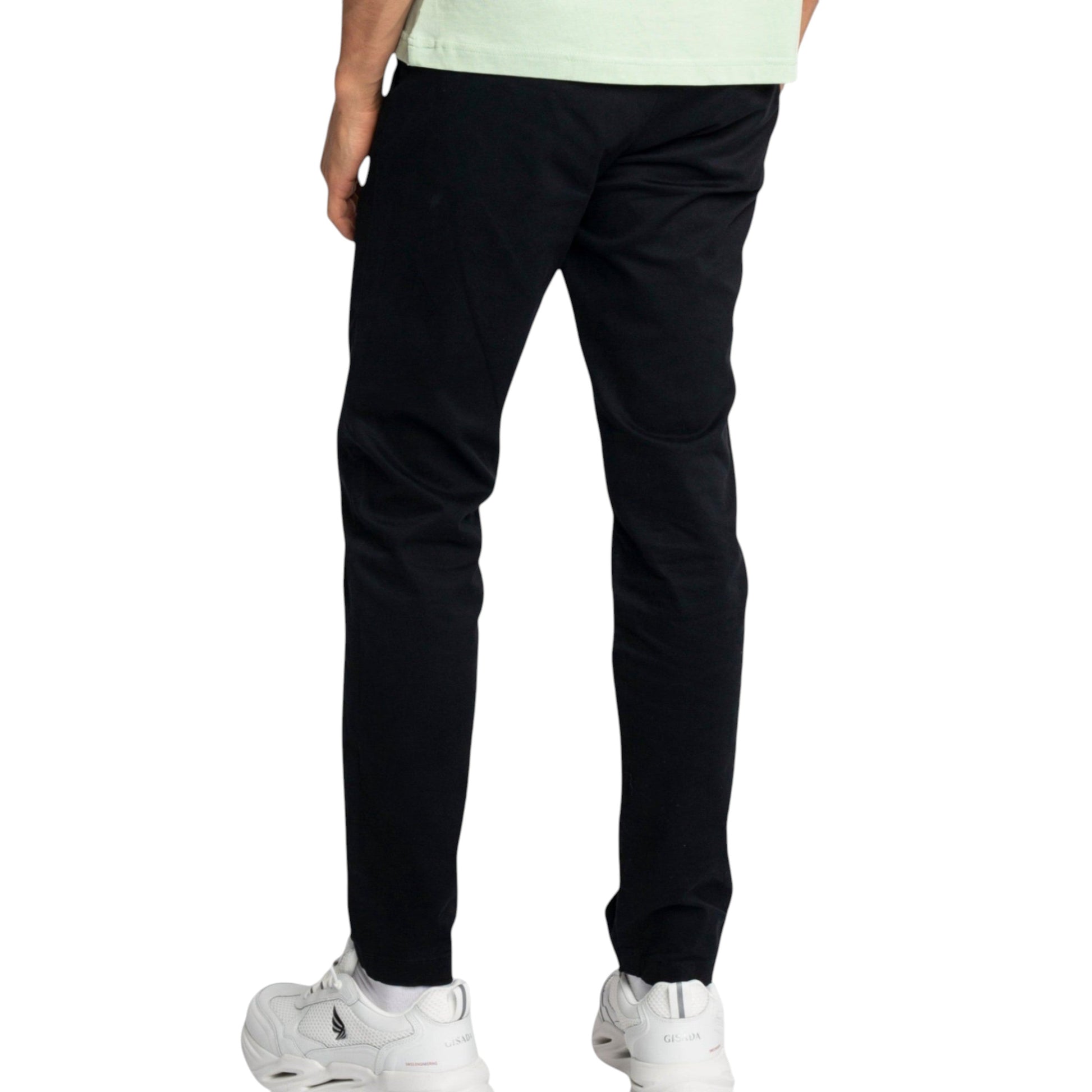 Straight Leg Chino with Mini Label on Back Pocket - Gisada.com