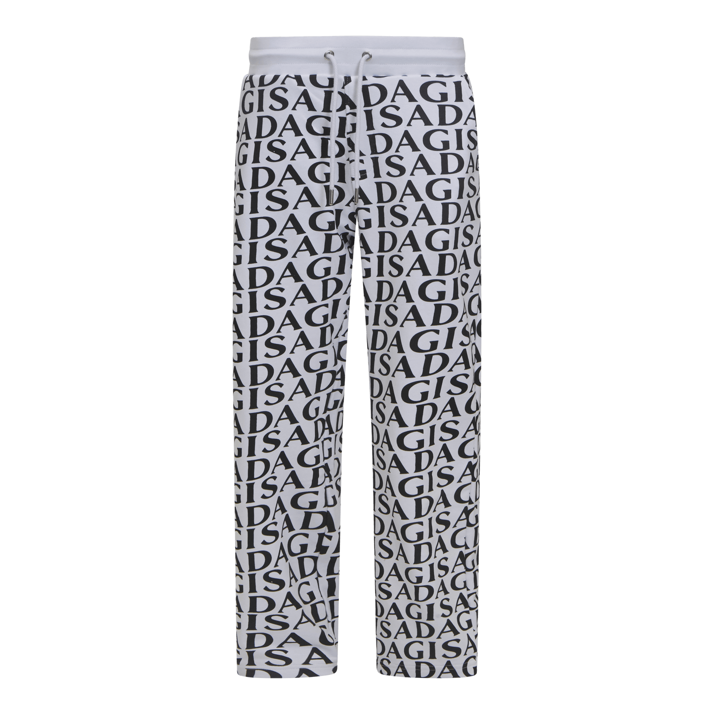 Straight Leg Sweatpants in Midweight Cotton with Allover Print - Gisada.com