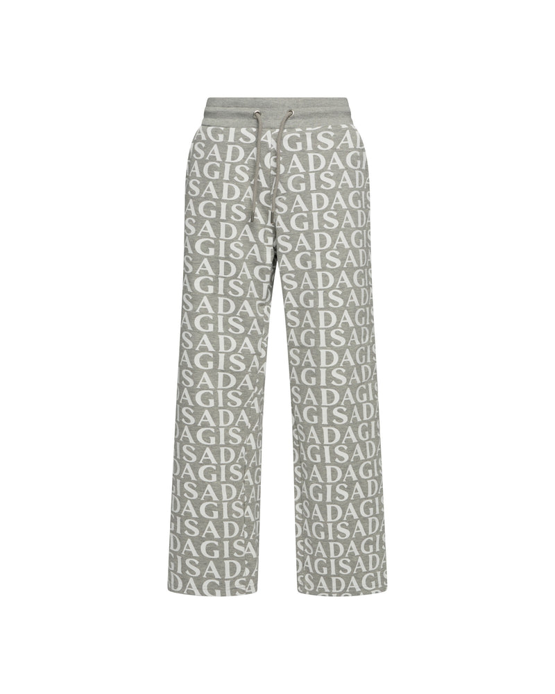 Straight Leg Sweatpants in Midweight Cotton with Allover Print - Gisada.com