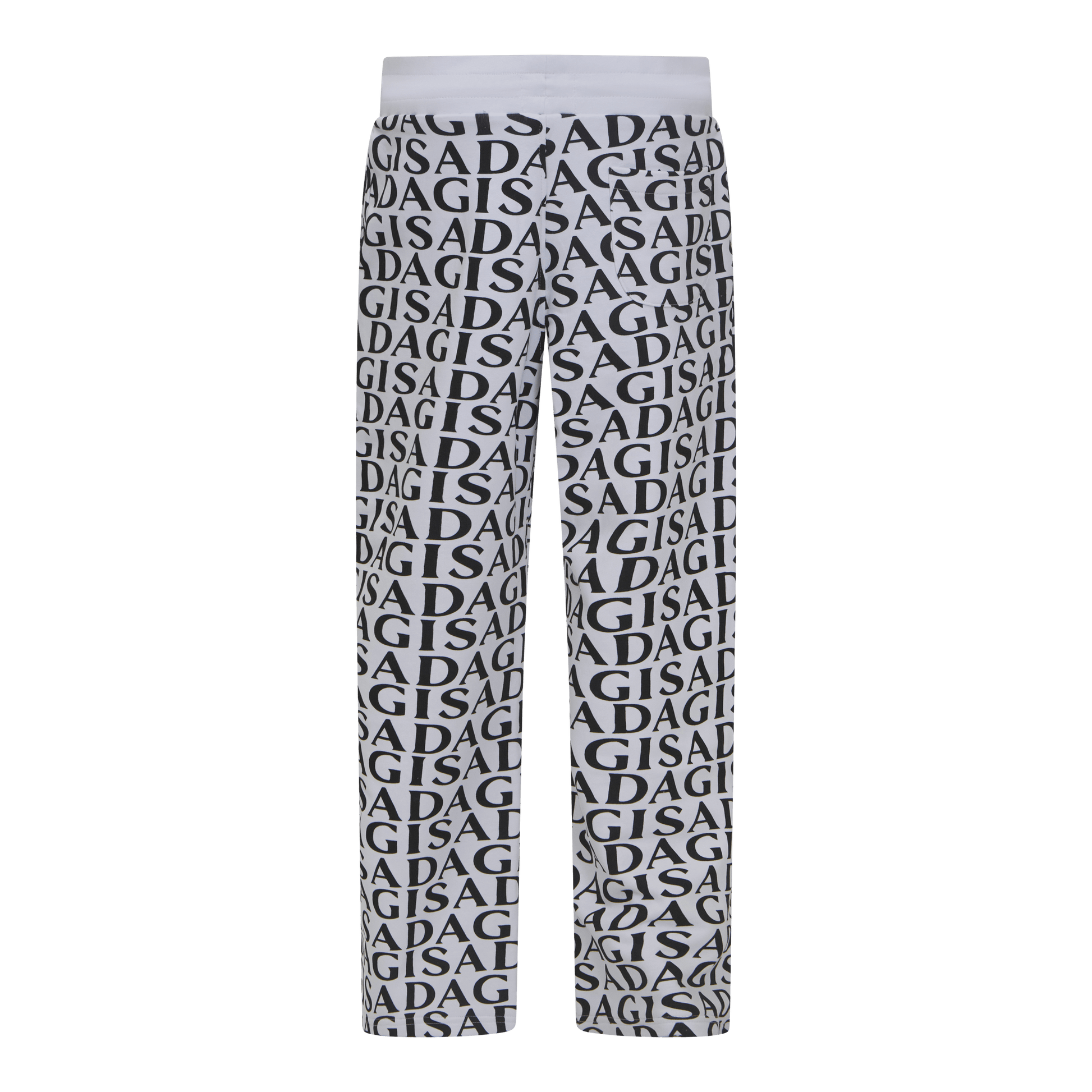 Straight Leg Sweatpants in Midweight Cotton with Allover Print - Gisada.com