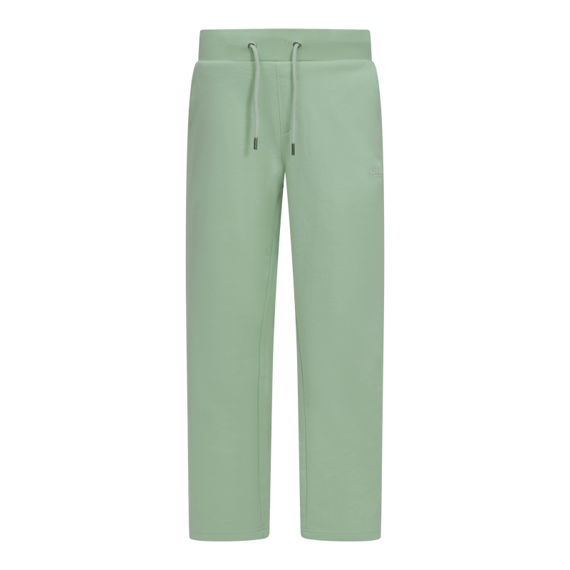 Straight Leg Sweatpants in Midweight Cotton with Small Silicon Print - Gisada.com