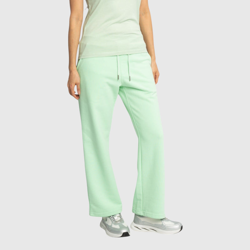 Straight Leg Sweatpants in Midweight Cotton with Small Silicon Print - Gisada.com