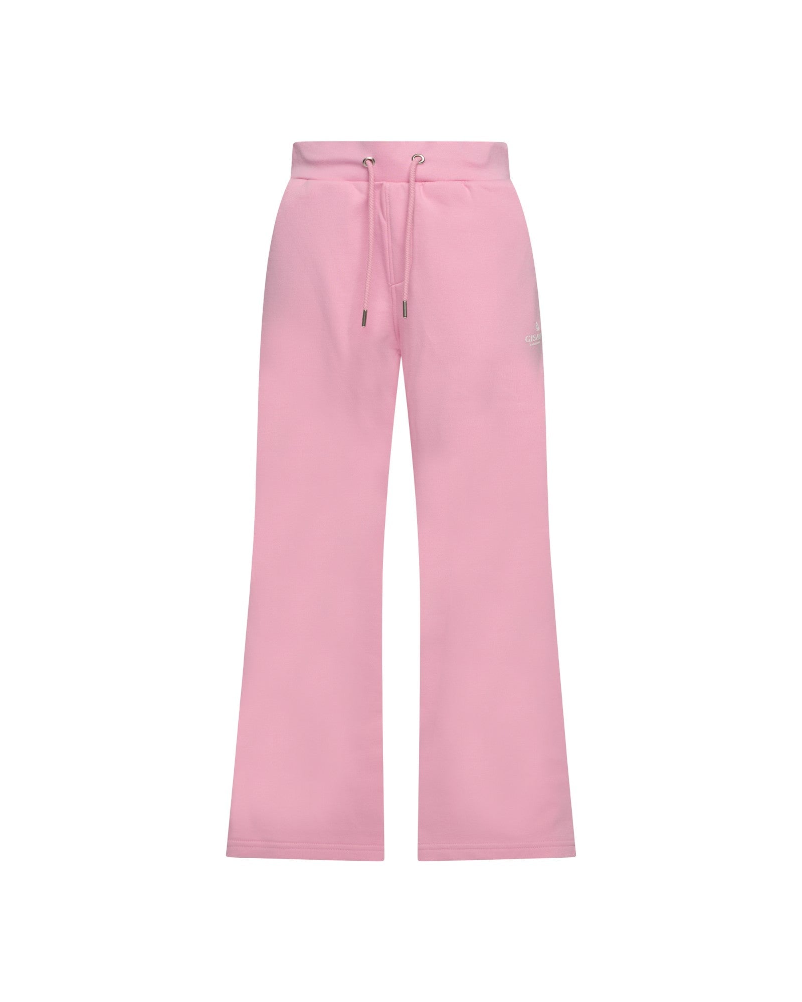 Straight Leg Sweatpants in Midweight Cotton with Small Silicon Print - Gisada.com