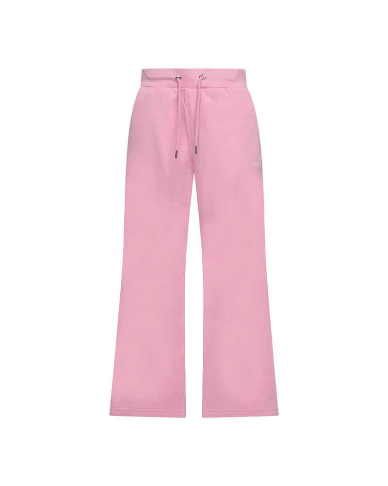 Straight Leg Sweatpants in Midweight Cotton with Small Silicon Print - Gisada.com