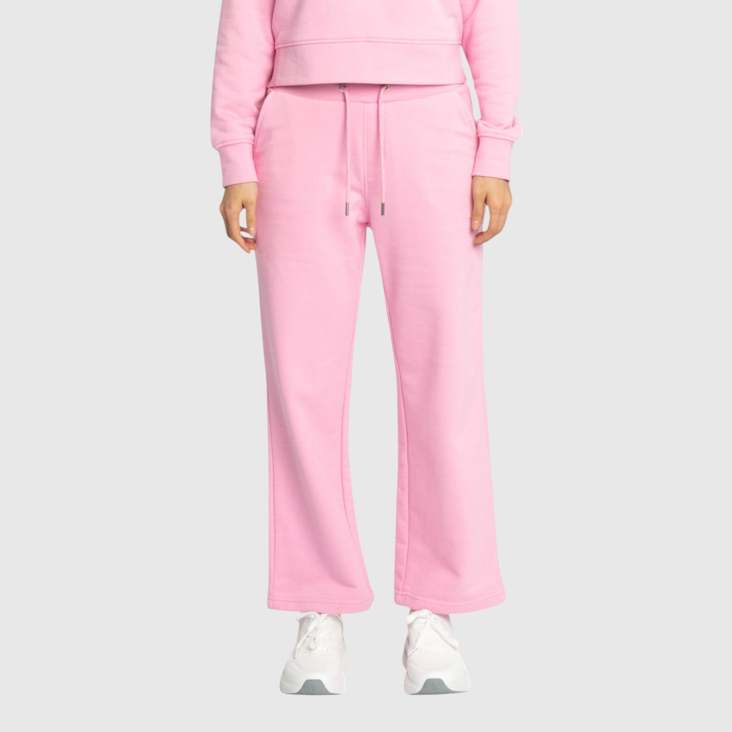 Straight Leg Sweatpants in Midweight Cotton with Small Silicon Print - Gisada.com