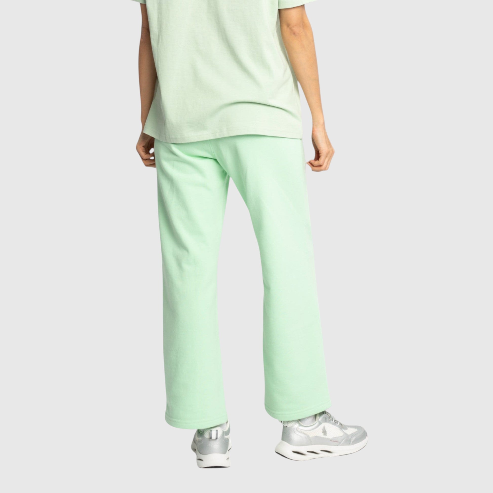 Straight Leg Sweatpants in Midweight Cotton with Small Silicon Print - Gisada.com