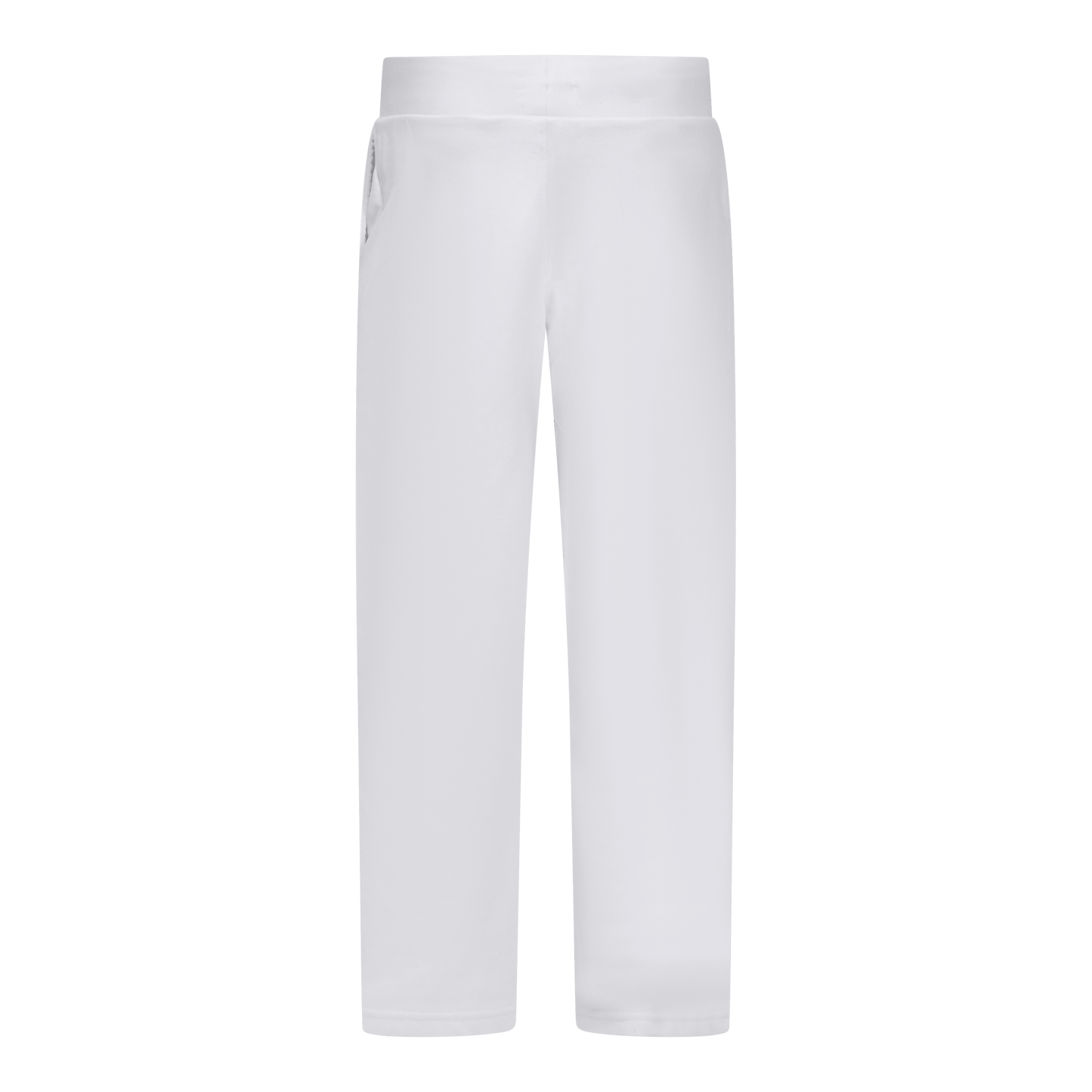 Straight Leg Sweatpants in Midweight Cotton with Small Silicon Print - Gisada.com