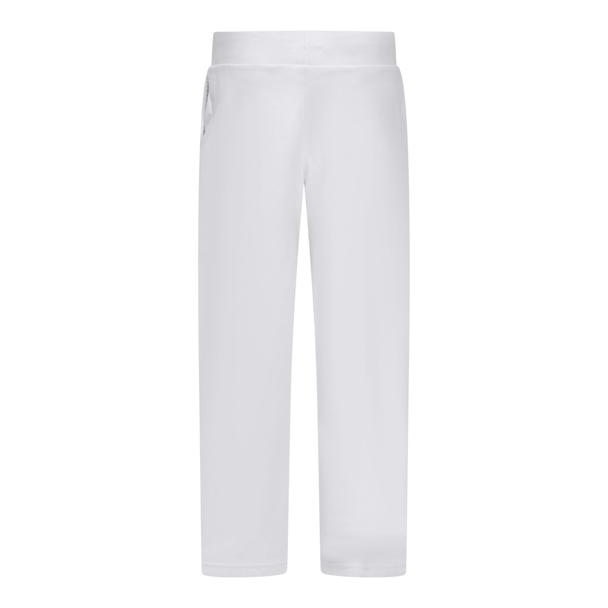 Straight Leg Sweatpants in Midweight Cotton with Small Silicon Print - Gisada.com