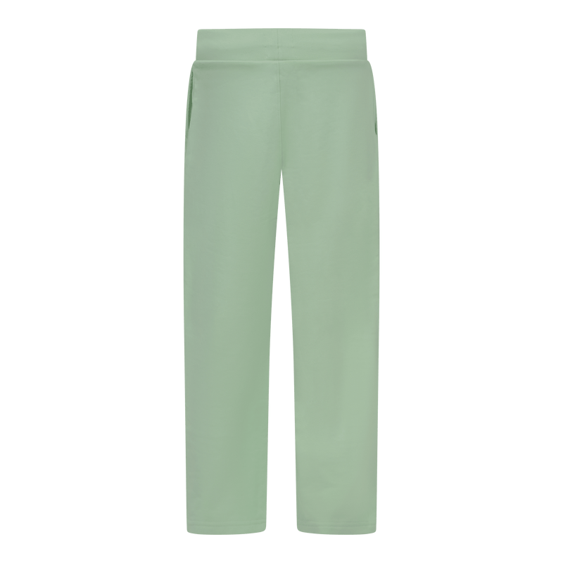 Straight Leg Sweatpants in Midweight Cotton with Small Silicon Print - Gisada.com