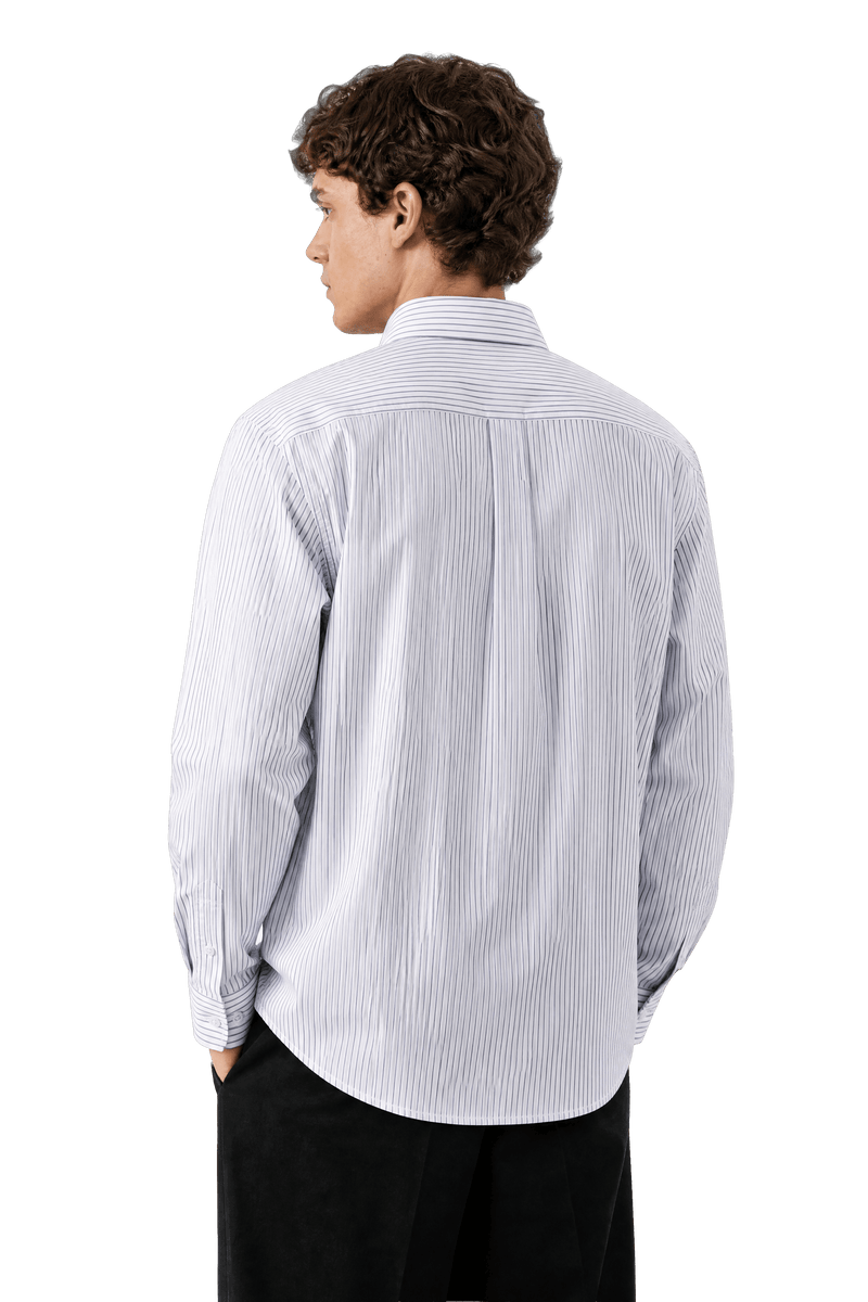 Striped Fine Cotton Poplin Shirt - Gisada.com