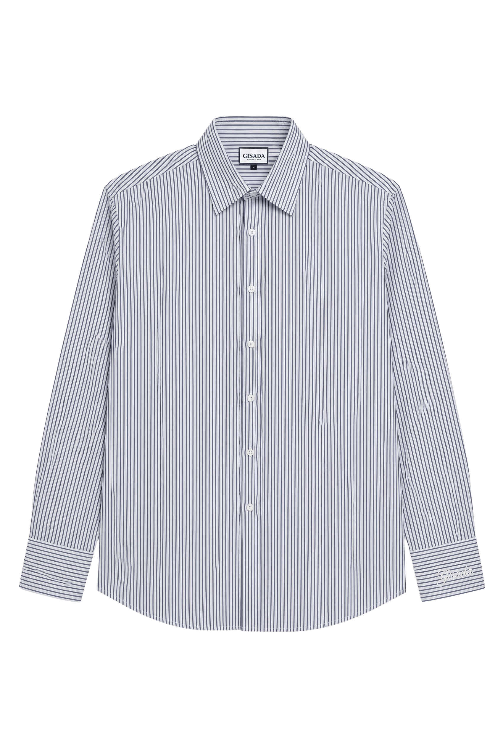Striped Fine Cotton Poplin Shirt - Gisada.com