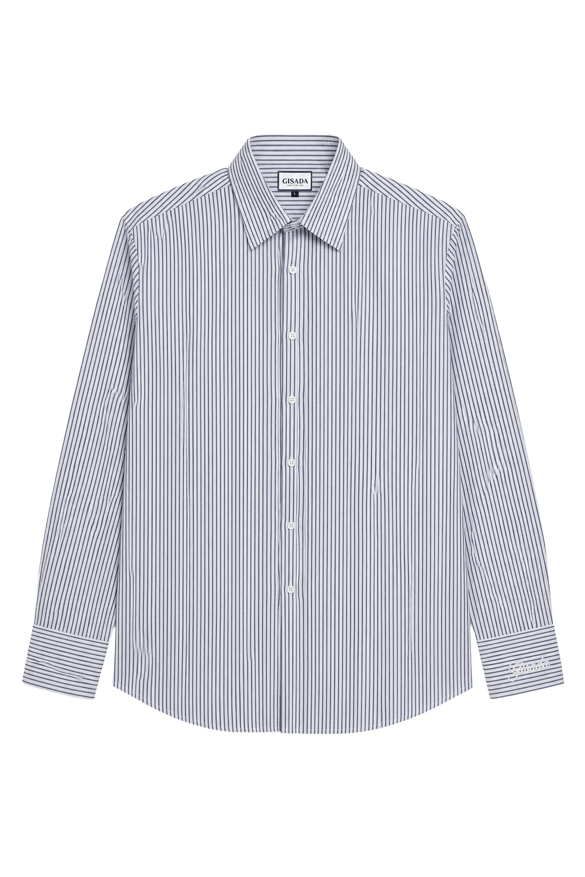 Striped Fine Cotton Poplin Shirt - Gisada.com