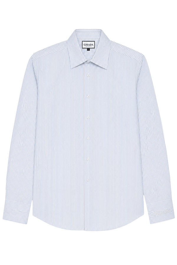 Striped Fine Cotton Poplin Shirt - Gisada.com