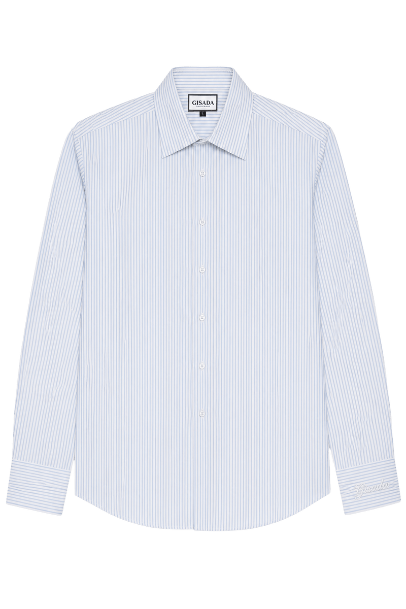 Striped Fine Cotton Poplin Shirt - Gisada.com