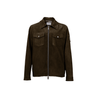 Suede Zip Jacket with Dual Chest Pockets - Gisada.com