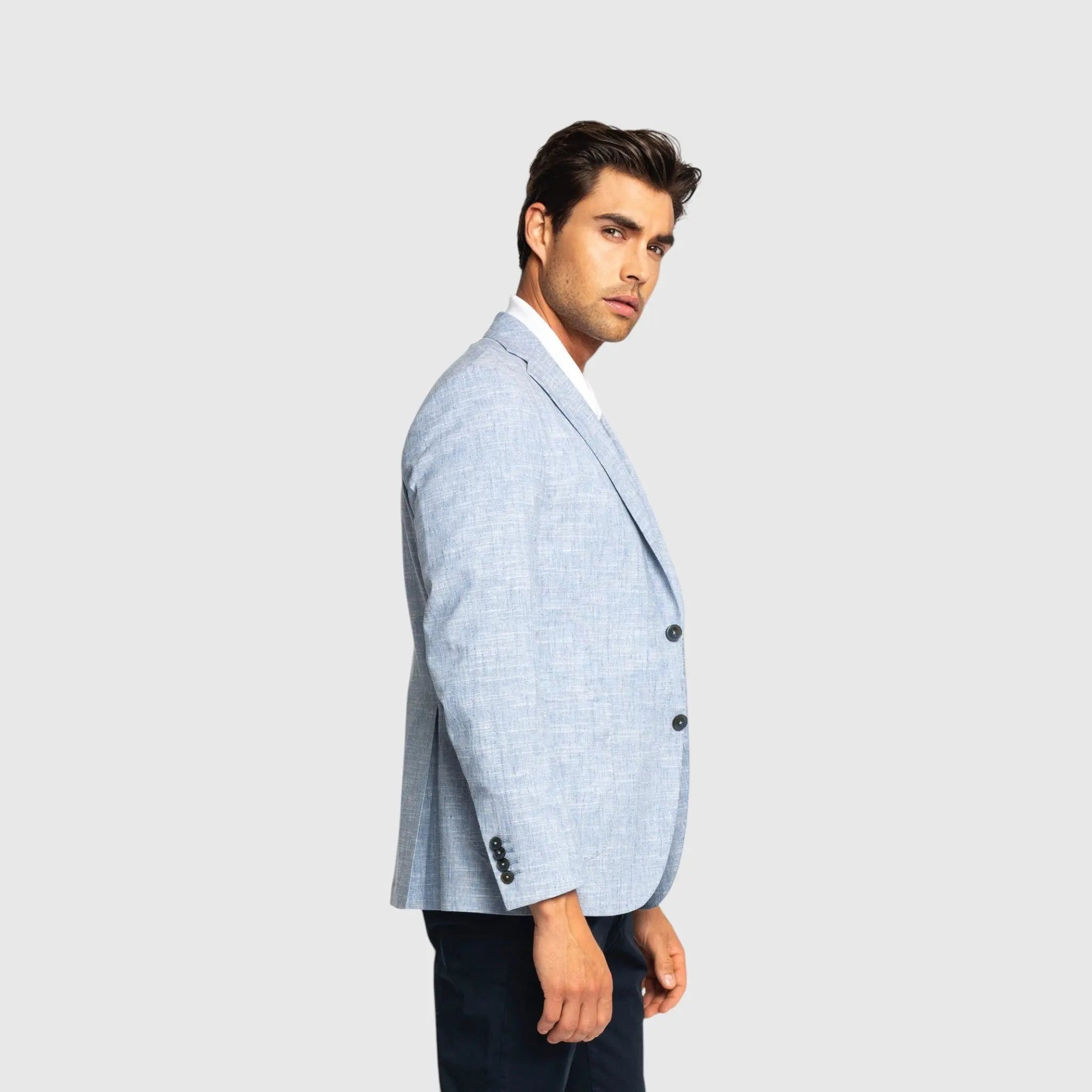 Tokyo Tweed Blazer in Luxe Linen Cotton - Gisada.com