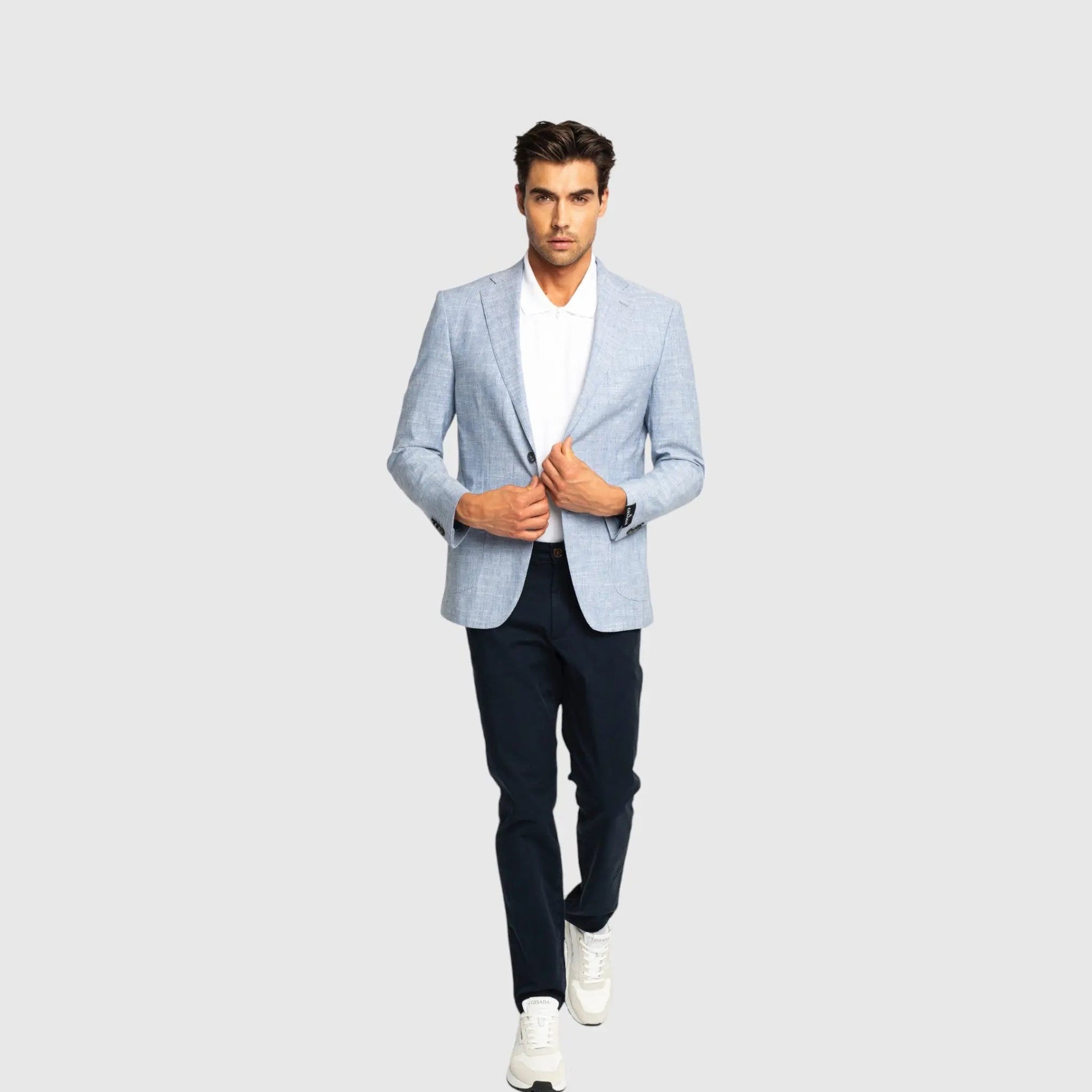Tokyo Tweed Blazer in Luxe Linen Cotton - Gisada.com
