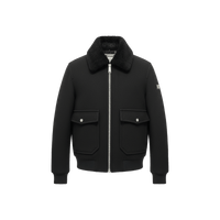 Wool‑Blend Jacket with Shearling Collar - Gisada.com