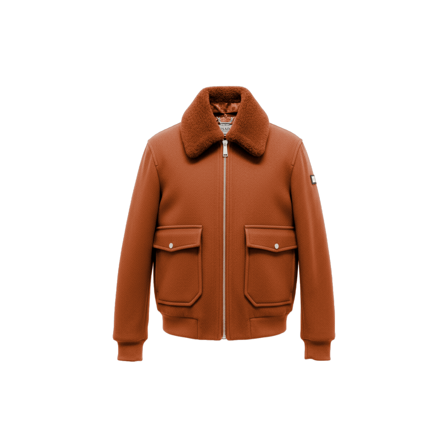 Wool‑Blend Jacket with Shearling Collar - Gisada.com